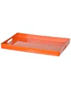 R16 Home Orange Mimosa Rectangle Tray In Orange