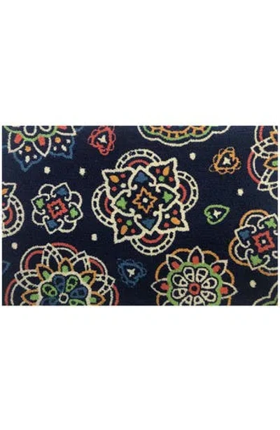 R16 Home Patricia Blue Doormat In Blue Multi