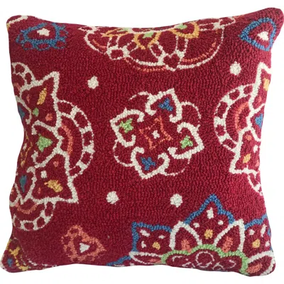 R16 Home Patricia Indoor/outdoor Throw Pillow In Red