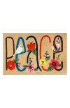 R16 Home Peace Indoor/outdoor Doormat In Tan Multi