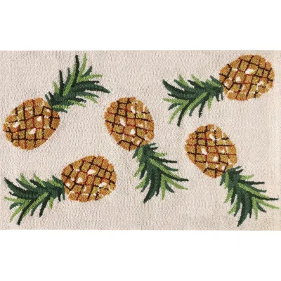 R16 Home Pineapple Toss Door Mat In Multi
