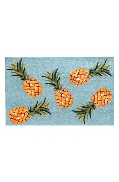 R16 Home Pineapple Toss Door Mat In Sky Multi