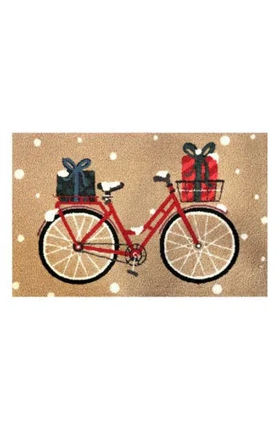 R16 Home Presents On Bike Doormat In Brown Multi