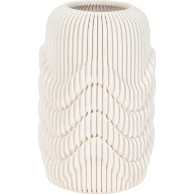 R16 Home Providence 3d Vase In Ivory/ Beige