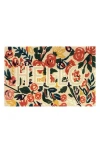 R16 Home Reba Hello Door Mat In Birch Multi