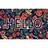 R16 Home Reba 'hello' Indoor/outdoor Doormat In Blue Multi