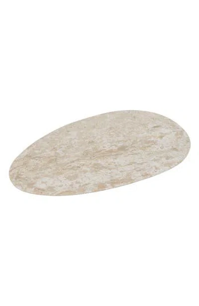 R16 Home Round Marble Tray In Natural Cream