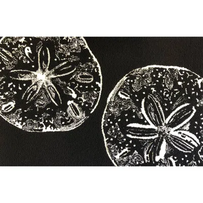R16 Home Sand Dollar Doormat In Black White