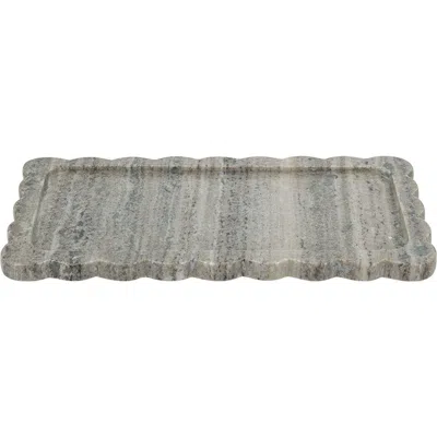 R16 Home Scalloped Marble Tray