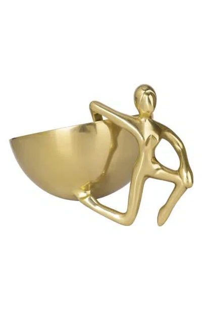 R16 Home Sculpted Man Bowl In Gold