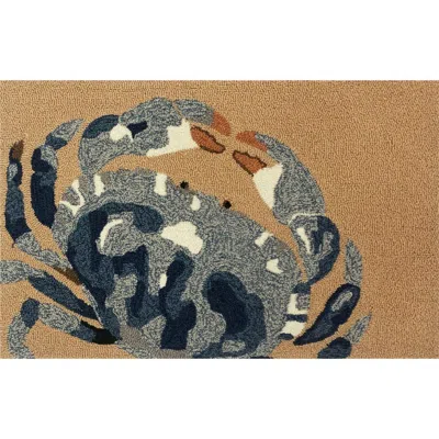 R16 Home Sea Crab Door Mat In Blue Multi