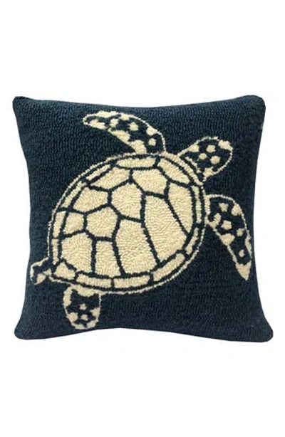 R16 Home Sea Turtle Throw Pillow In Indigo/cream