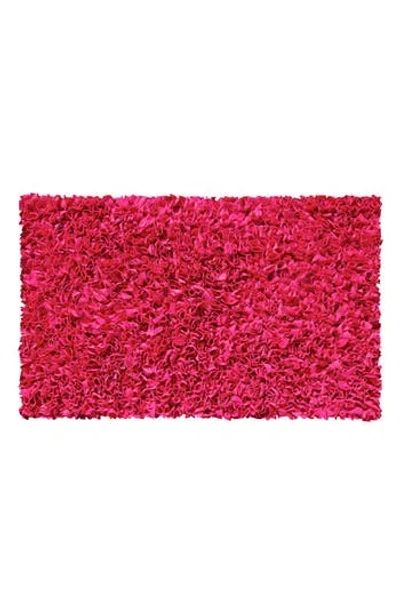 R16 Home Shaggy Raggy Rug In Raspberry