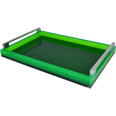 R16 Home Silver Handle Green Tray