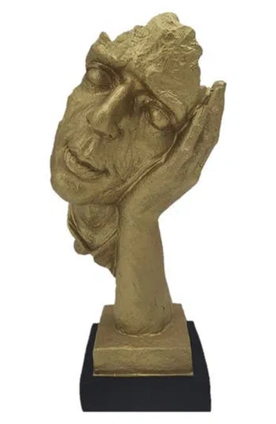 R16 Home Sleepy Head Statue In Gold