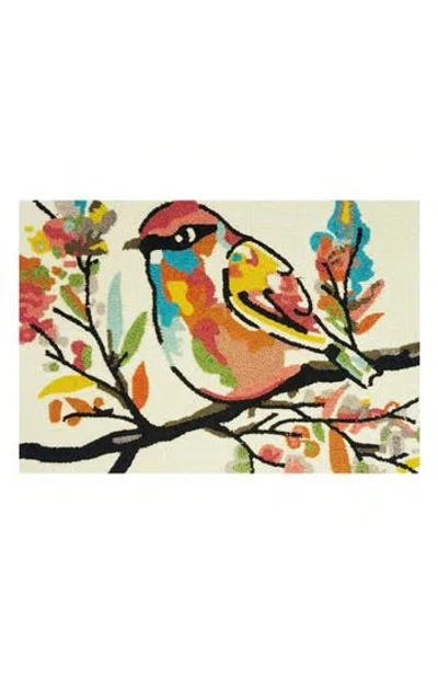 R16 Home Song Bird Door Mat In Navy/multi