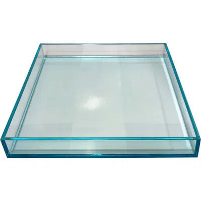R16 Home Square Lucite Tray In Blue