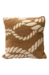 R16 Home Twister Tan Indoor/outdoor Throw Pillow In Tan White