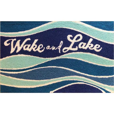 R16 Home Wake & Lake Blue Doormat