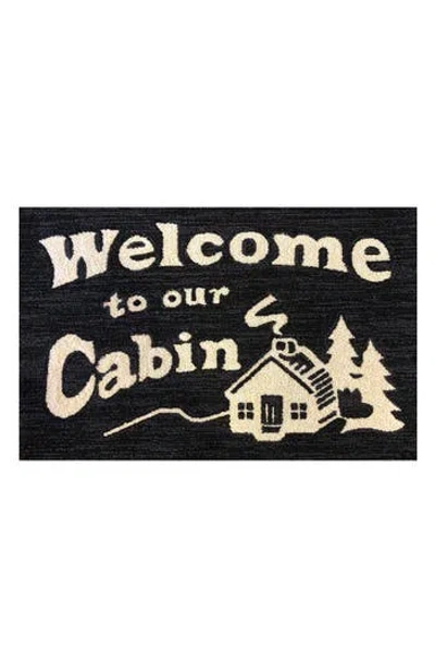 R16 Home Welcome Cabin Doormat In Black