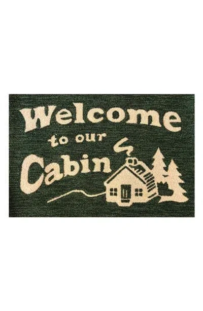 R16 Home Welcome Cabin Doormat In Green