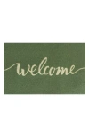 R16 Home Welcome Doormat In Fern White