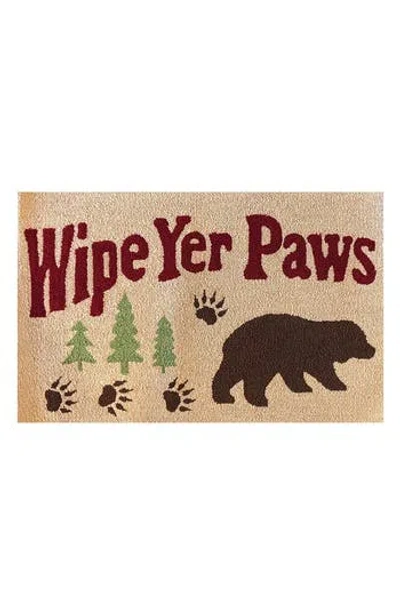 R16 Home Wipe Yer Paws Doormat In Neutral