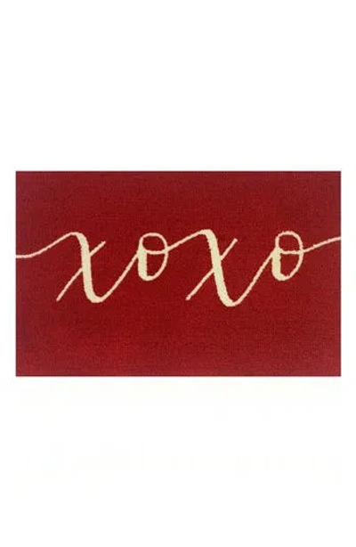 R16 Home Xoxo Door Mat In Red/white