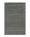 R16 Houndstooth Hand-made Wool & Silk Contemporary Rug In Green