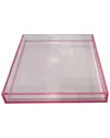 R16 Light Pink Lucite Tray In Pink