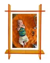 R16 Lucite 5x7 Frame In Orange