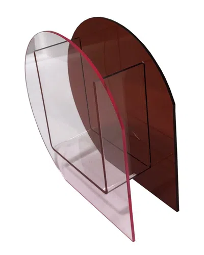 R16 Lucite Vase In Brown