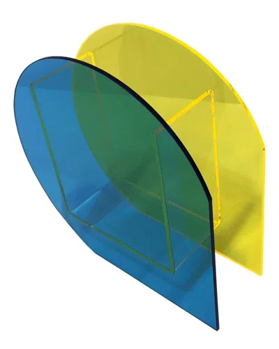 R16 Lucite Vase In Yellow