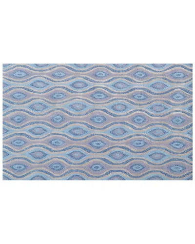 R16 Nazar Hand-made Acrylic Contemporary Indoor/outdoor Rug In Blue