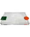 R16 Orange/green Handle Trays In Clear