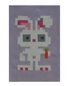 R16 Pixel Bunny Hand-made Rug In Multi