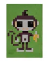 R16 Pixel Monkey Hand-made Rug In Multi