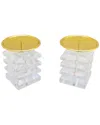 R16 Rococo Candle Sticks In Clear