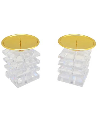 R16 Rococo Set Of 2 Candle Sticks