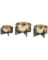 R16 Set Of 3 Bowls In Gold