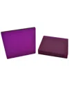 R16 Set Of 4 Purple Coasters In Purple