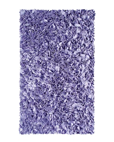 R16 Shaggy Raggy Hand-made Cotton Contemporary Rug In Blue