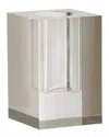 R16 Short Gray Translucent Vase In Gray