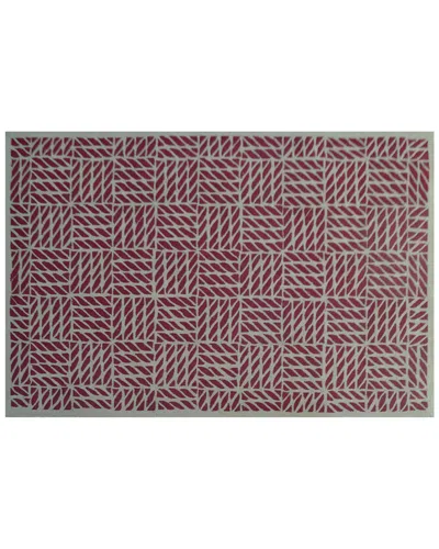 R16 Whaler Hand-made Contemporary Indoor/outdoor Rug In Red