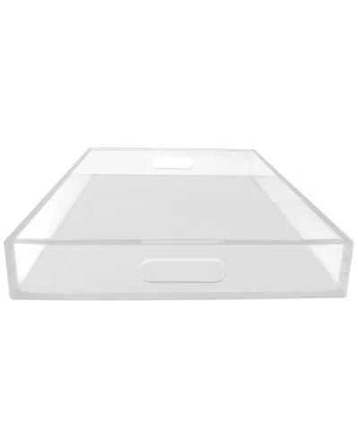 R16 White Square Lucite Tray