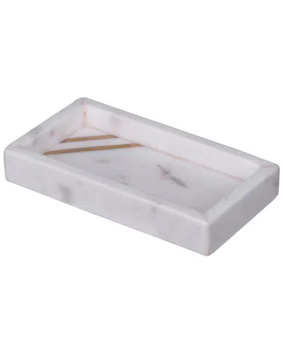 R16 _banswara Marble Tray Brass Set