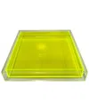 R16 _green Encased Lucite Tray In Clear