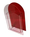 R16 _lucite Vase In Red