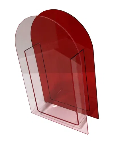 R16 _lucite Vase In Red