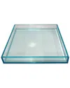 R16 _teal Sq Lucite Tray In Teal